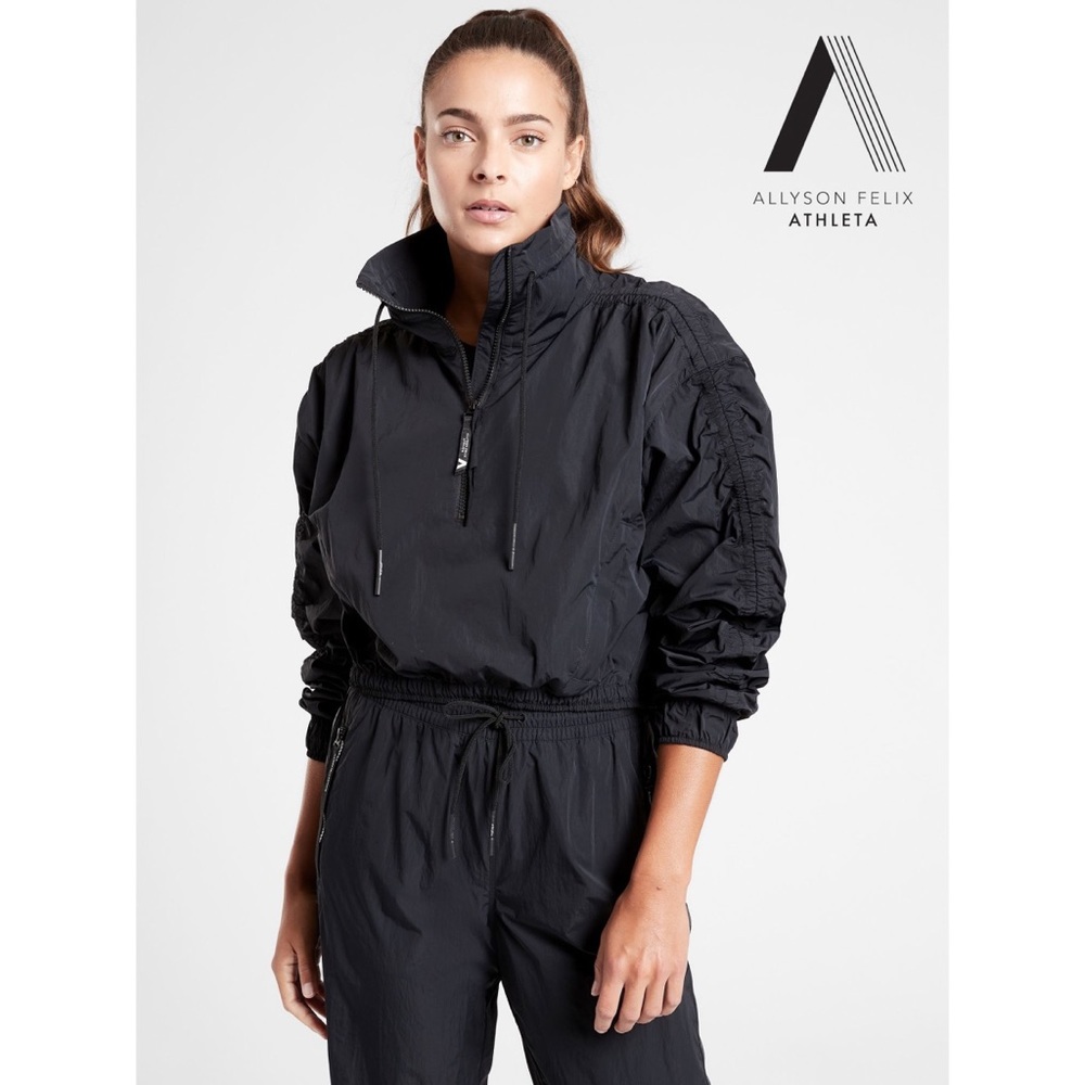 Athleta Allyson Felix Cropped Bomber Jacket sz XXS